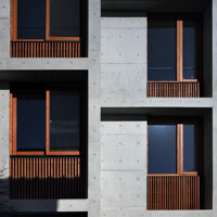 鉄筋コンクリート住宅・RC住宅 鉄筋コンクリート住宅 -木製窓の生活空間4サムネール